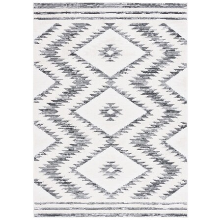 Safavieh 6 ft. 7 in. x 6 ft. 7 in. Alamo 700 Square Area Rug Ivory & Charcoal ALM737H-7SQ
